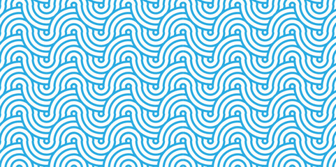 Overlapping Pattern Minimal diamond geometric waves spiral and abstract circle wave line. blue seamless tile stripe geometric create retro square line backdrop pattern background.