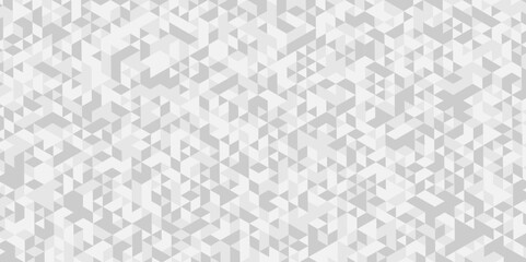 Vector geometric seamless technology gray and white triangle background. Abstract digital grid light pattern white Polygon Mosaic triangle Background, business and corporate background.