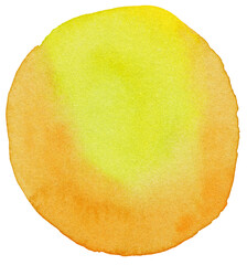 Yellow Watercolor circle texture. Watercolour circle elements for design, Poster, Brochure, Printing, Advertisement, etc.