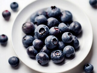 blueberries on a plate