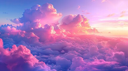 Majestic sky background with vibrant hues of pink and purple during a twilight hour