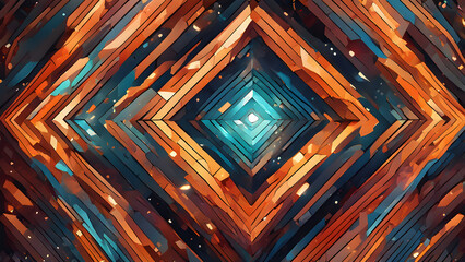 Colorful Starburst Fractal Pattern
