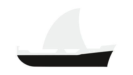 boat illustration, vector shape of boat