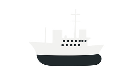 Fototapeta premium big ship isolated on white