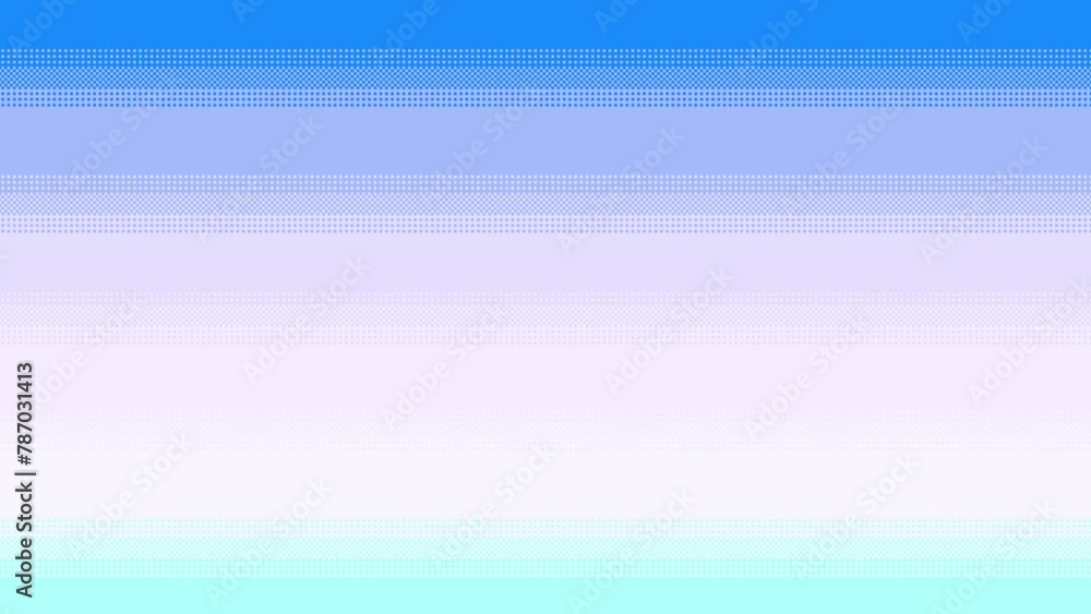 Poster animated seamless background in pixel art. animation light blue halftone dithering backdrop in 8 bit