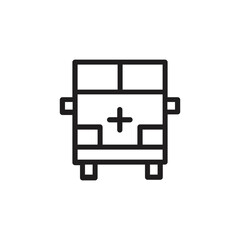 Obraz premium Simple Set of Public Transport Related Vector Line Icons. Contains Icons like Taxi, Train, Tram and more. Editable stroke