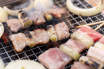 休日にバーベキューを楽しむ