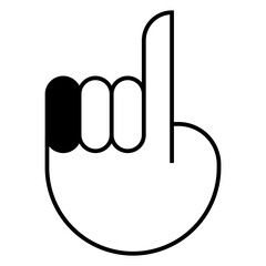 Hand   icon  on white background. Vector illustration.
