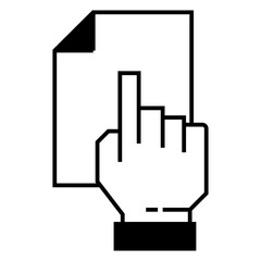 Obraz premium Hand icon on white background. Vector illustration.