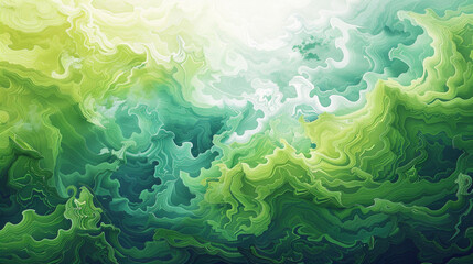 Step into a world of abstract beauty with a stunning green nature landscape wallpaper background...