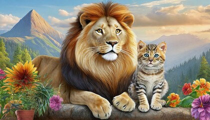 Brid cat lion pic and horse jungle book advancher