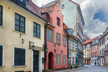 Street in old town of Riga, Latvia
