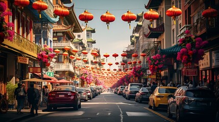 The Thean Hou Temple during Chinese New Year celebrations

 - obrazy, fototapety, plakaty