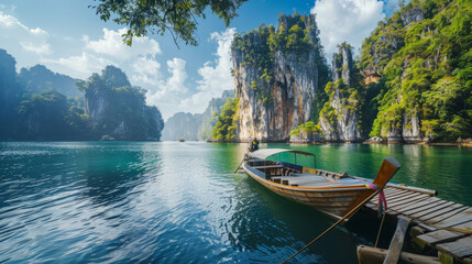 Tourist attractions famous landmarks travel of Thailand - obrazy, fototapety, plakaty