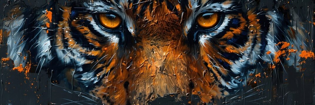 This striking image captures the essence of an owl's gaze with vibrant colors and abstract brushstrokes, creating a powerful visual impact