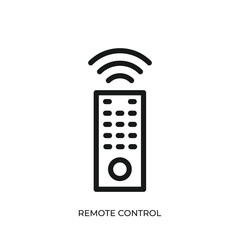 Remote icon. Thin linear remote outline icon isolated on white background from smart house collection. Line vector sign, symbol for web and mobile