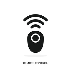 Remote control simple icon on white background.