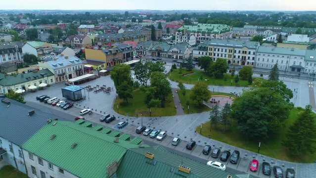Maria Konopnicka Square Downtown Suwalki Centrum Plac Aerial View Poland