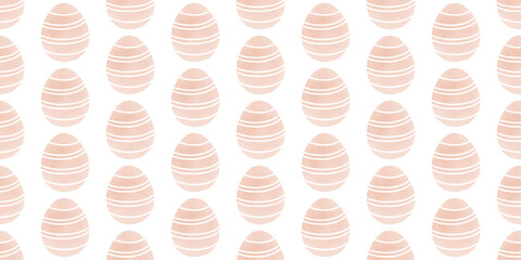 Cute illustration with colorful Easter eggs with watercolor texture, spring banner