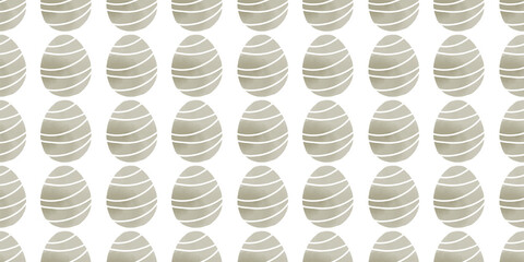 Cute illustration with colorful Easter eggs with watercolor texture, spring banner