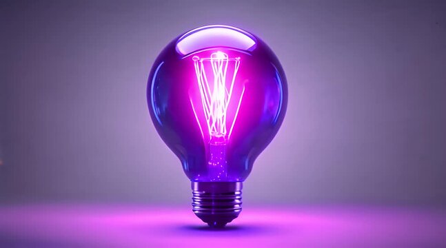Abstract dark light bulb with lighting effect, symbolizing creative idea