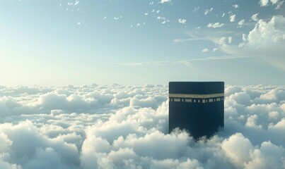 Cloud enveloped kaaba vista
 - obrazy, fototapety, plakaty