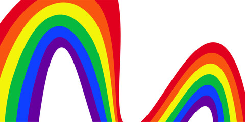 Wavy stripes rainbow color background. Abstract fluid rainbow. Vector illustration