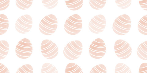 Cute illustration with colorful Easter eggs with watercolor texture, spring banner