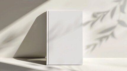 Blank Book Mockup with Natural Shadows and Light