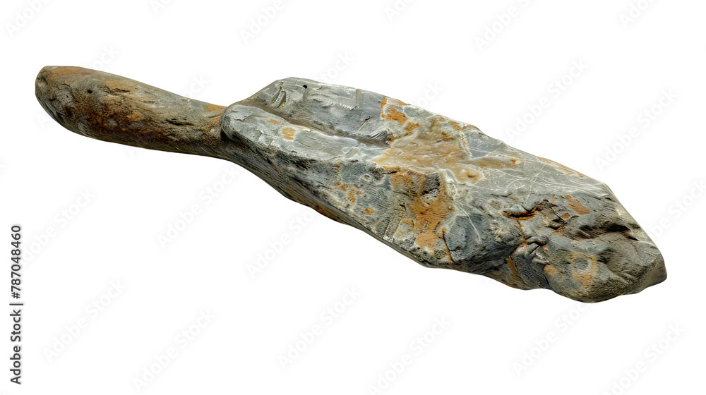 Poster a rock with a handle on it on transparent background