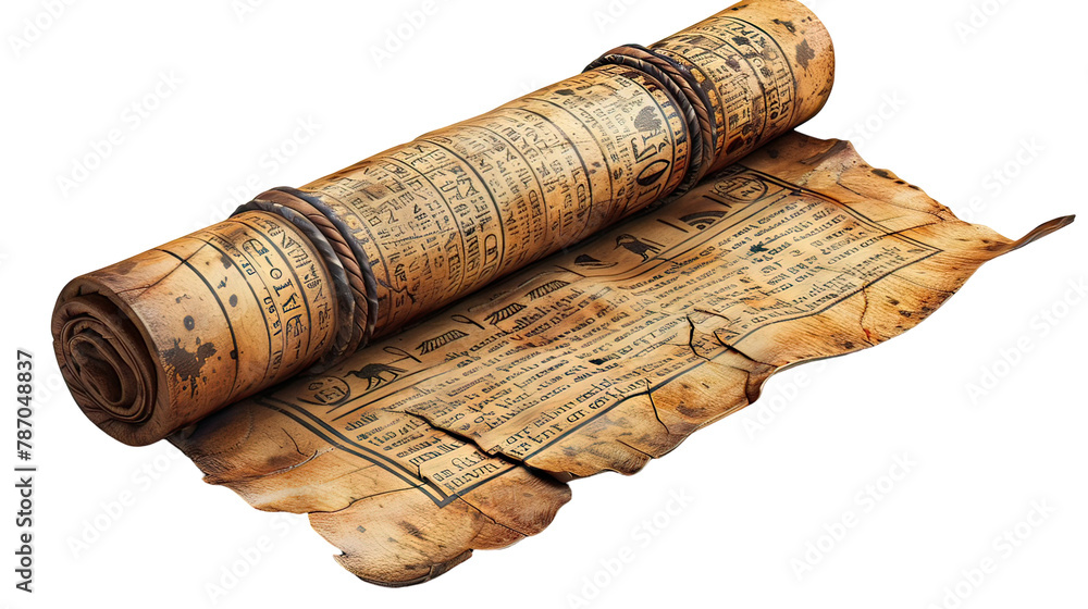 Poster a scroll of paper with writing on it transparent background