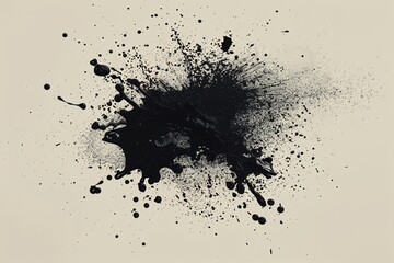Ink Splash Explosion Isolation - 3D Rendering on Pastel Background for Artistic Effects