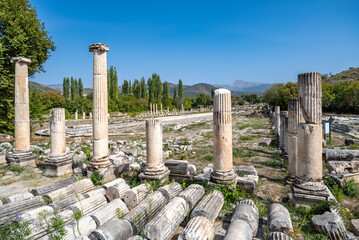 Ruins of Public Pool in Aphrodisias Ancient City, Turkey.