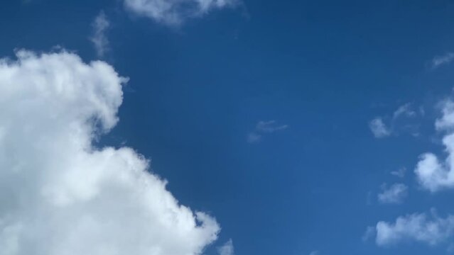 Time lapse of blue sky with clouds