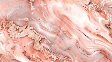 Abstract pink and gold marble texture - obrazy, fototapety, plakaty
