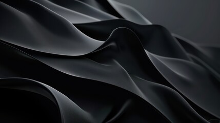 Elegant black fabric texture close-up