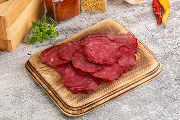 Smoked beef meat - Pastrami slices