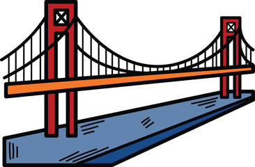 A bridge is shown in black and white