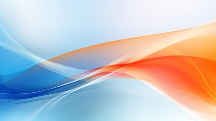 Vibrant abstract business banner background: dynamic blue and orange curves composition for marketing and corporate presentations


