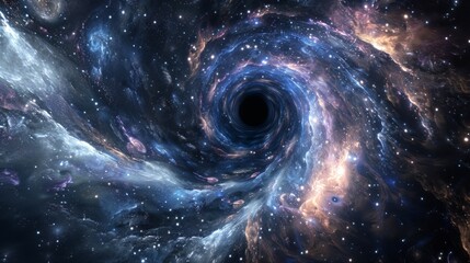 a spiral black hole galaxy background