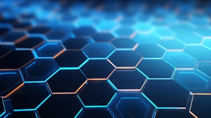 Futuristic hexagonal technology background: abstract digital innovation concept for business presentations, websites, and designs

