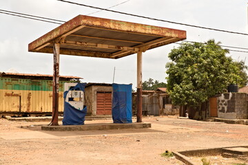 Abandoned petrol station