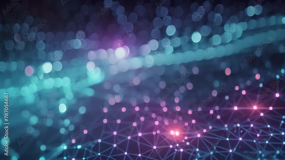 Leinwandbilder abstract technology background. network connection structure. big data visualization. 3d rendering, 
