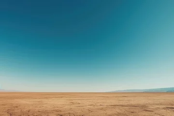 Gordijnen Minimalist desert landscape wallpaper, Abstract minimalist desert wallpaper, Generative AI © BOONJUNG