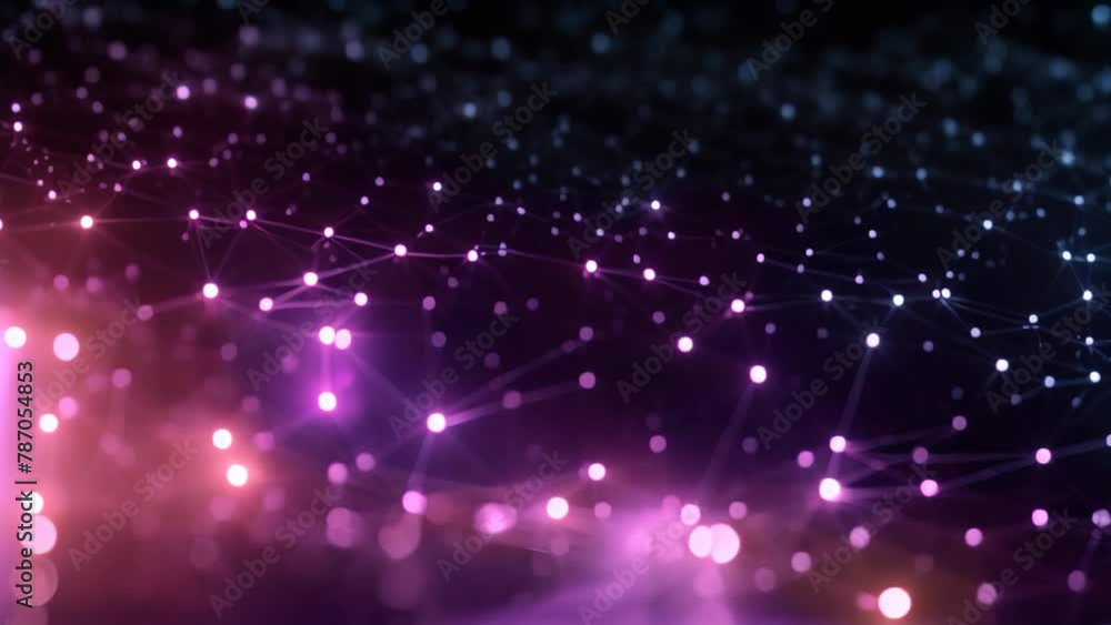 Leinwandbilder 3d rendering of abstract technology background with connecting dots and lines. network concept, abst