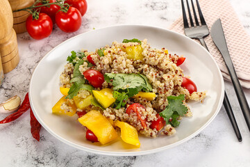 Dietary vegetarian quinoa with vegetables