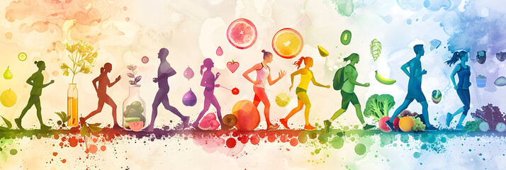 Illustration depicting the numerous benefits of maintaining a healthy lifestyle