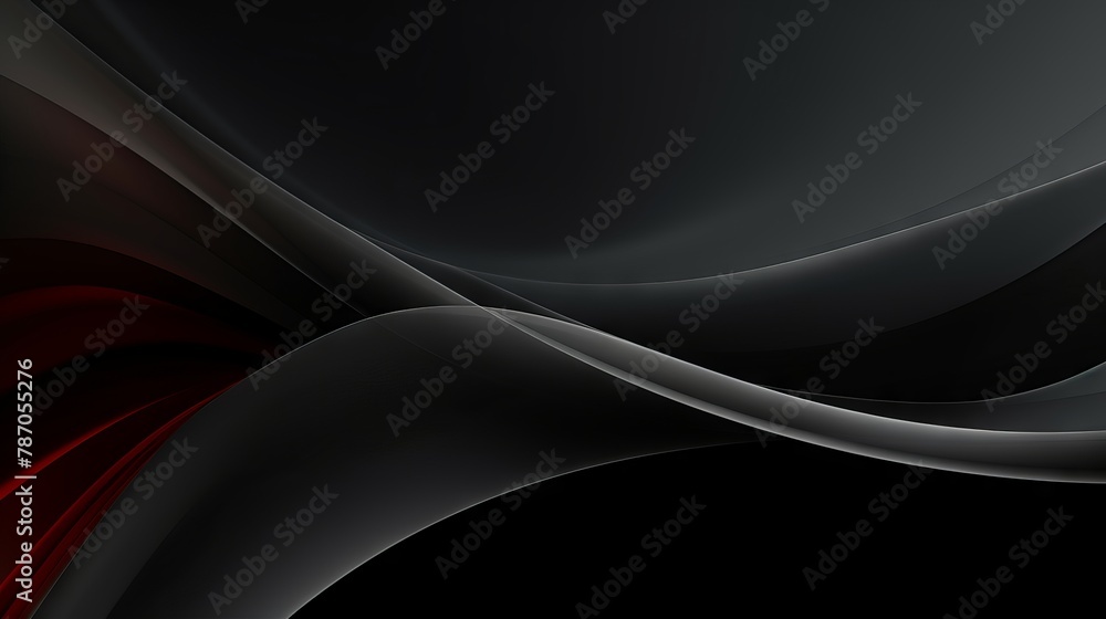 Poster dynamic black wave abstract: tech background for business and events