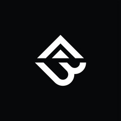 BA or AB awesome letter logo design. Abstract design with different colors illustration. Icon or monogram design.