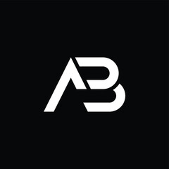 BA or AB awesome letter logo design. Abstract design with different colors illustration. Icon or monogram design.